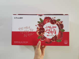 프롬바이오 오직 석류만 [그대로100 석류즙] 하루 1포로 건강하게 — 5점을 준 리뷰어가 2019년 11월 올린 사용 사진