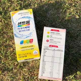 센트룸 아쿠아비타 레몬향, 딸기향 — 1점을 준 리뷰어가 2019년 6월 올린 사용 사진