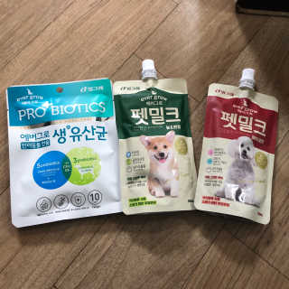 [빙그레] 에버그로 생유산균 1봉（10포입）+펫밀크2팩 — 5점을 준 리뷰어가 2019년 3월 올린 사용 사진