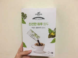 (주)쟈뎅 [쟈뎅] 클래스 신선한 하루 원두+여과지 SET — 5점을 준 리뷰어가 2019년 3월 올린 사용 사진