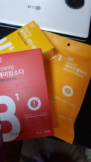 레인보우샵 올인원세탁세제,베이킹소다 스틱포6개입+세탁조클리너 — 4.33점을 준 리뷰어가 2018년 4월 올린 사용 사진