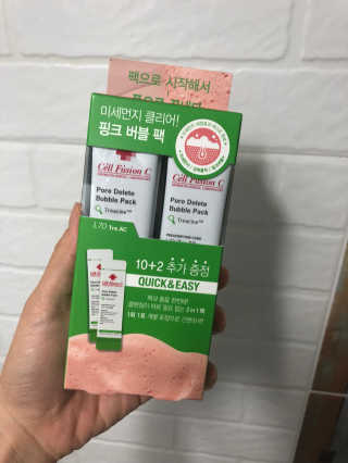 셀퓨전씨 트리악 포어 딜리트 버블 팩 — 5점을 준 리뷰어가 2018년 7월 올린 사용 사진