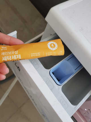 레인보우샵 올인원세탁세제,베이킹소다 스틱포6개입+세탁조클리너 — 4점을 준 리뷰어가 2018년 3월 올린 사용 사진