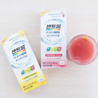 센트룸 아쿠아비타 레몬향, 딸기향 — 5점을 준 리뷰어가 2019년 6월 올린 사용 사진