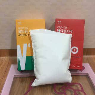 레인보우샵 올인원세탁세제,베이킹소다 스틱포6개입+세탁조클리너 — 4점을 준 리뷰어가 2018년 4월 올린 사용 사진