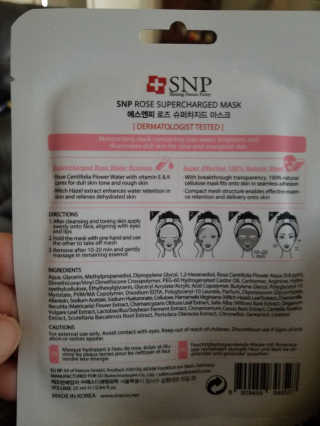 SNP Supercharged Mask_Rose Centifoli Flower — 5점을 준 리뷰어가 2018년 12월 올린 사용 사진
