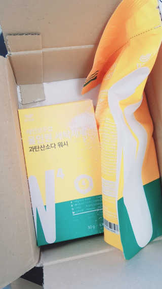 레인보우샵 올인원 세탁세제 스틱포+올인원 세탁세제 리필 — 4.67점을 준 리뷰어가 2018년 4월 올린 사용 사진