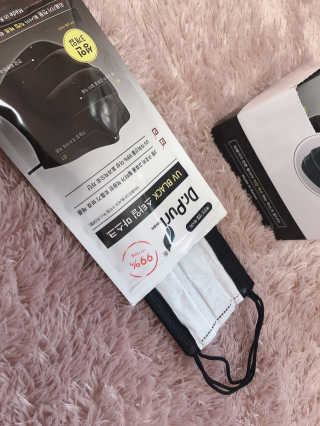 [닥터퓨리] 소프트터치 건강 + UV 블랙스타일 마스크 — 4.5점을 준 리뷰어가 2019년 4월 올린 사용 사진