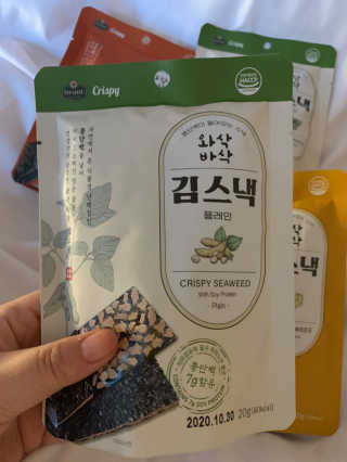 더빈트 와삭바삭 김스낵 — 5점을 준 리뷰어가 2019년 12월 올린 사용 사진