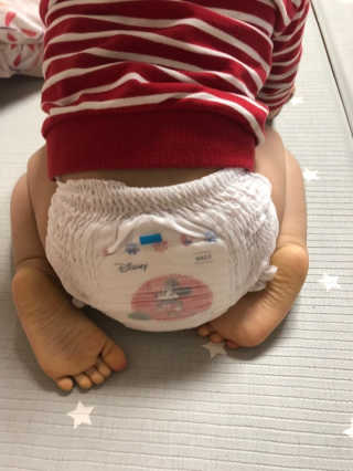 보솜이 베이비케어 팬티형 기저귀 — 4점을 준 리뷰어가 2019년 2월 올린 사용 사진