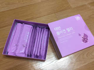네츄럴굿띵스 태반 콜라겐 젤리 15포 — 5점을 준 리뷰어가 2018년 9월 올린 사용 사진