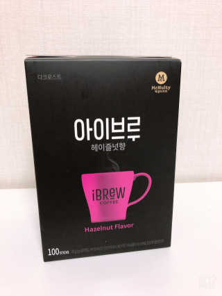 한국맥널티 아이브루 헤이즐넛향 100T — 5점을 준 리뷰어가 2019년 11월 올린 사용 사진