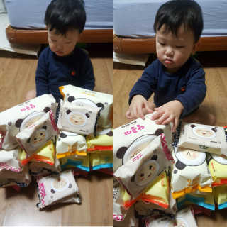 달곰이 물티슈 — 4점을 준 리뷰어가 2017년 3월 올린 사용 사진