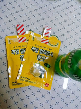 장수농가 리얼깔라만시 원샷 50ml 10팩+보틀 — 5점을 준 리뷰어가 2019년 4월 올린 사용 사진