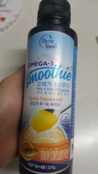 오메가-3스무디 [오메가스무디] 짜먹는 오메가3 DHA 임산부 어린이 — 3점을 준 리뷰어가 2019년 3월 올린 사용 사진