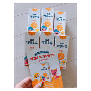 매일우유 멸균 매일우유 저지방 2프로 멸균 핑크퐁 에디션 6입 — 5점을 준 리뷰어가 2018년 1월 올린 사용 사진
