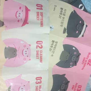 미팩토리 3단 돼지코팩 1box + 3단 흑돼지코팩 1box — 5점을 준 리뷰어가 2019년 8월 올린 사용 사진