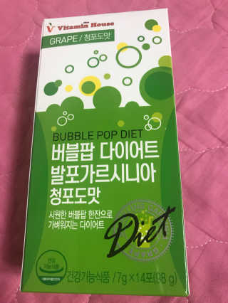 비타민하우스 버블팝 다이어트 발포가르시니아 청포도/복숭아 — 1.67점을 준 리뷰어가 2017년 5월 올린 사용 사진