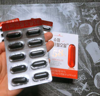 메이준뉴트리 슈퍼 크릴 오일58 1000mg x 30캡슐 — 5점을 준 리뷰어가 2020년 2월 올린 사용 사진