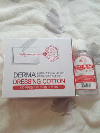 나이팅게일 광채토너130ml+더마 드레싱 코튼 100 SET — 5점을 준 리뷰어가 2018년 5월 올린 사용 사진