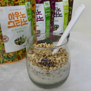 아우노그라노 오리지날, 진짜 베리, 진짜 카카오 — 5점을 준 리뷰어가 2018년 7월 올린 사용 사진