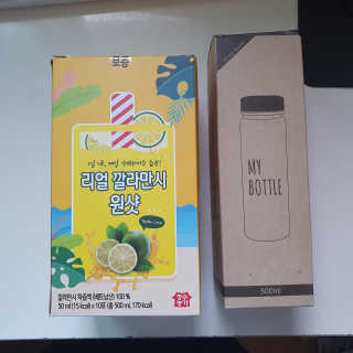 장수농가 리얼깔라만시 원샷 50ml 10팩+보틀 — 5점을 준 리뷰어가 2019년 5월 올린 사용 사진
