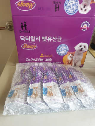 닥터할리펫밀크 8종 — 2.5점을 준 리뷰어가 2020년 2월 올린 사용 사진
