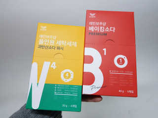 레인보우샵 올인원세탁세제,베이킹소다 스틱포6개입+세탁조클리너 — 3.67점을 준 리뷰어가 2018년 4월 올린 사용 사진