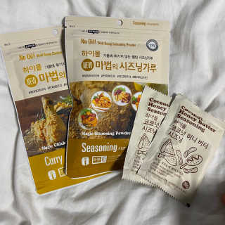 MCP 하이몰 마법의치킨가루2봉랜덤 + 코코넛허니버터2봉 — 5점을 준 리뷰어가 2020년 3월 올린 사용 사진