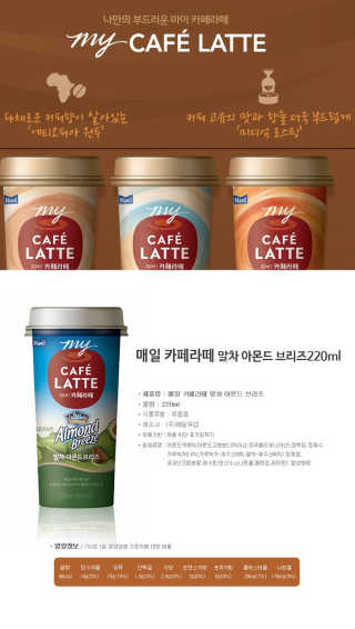 마이카페라떼 말차 아몬드브리즈 7개입 — 4점을 준 리뷰어가 2019년 11월 올린 사용 사진