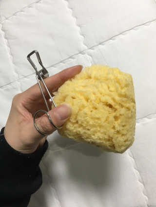 룰라러브 모공관리 끝 지중해산 천연해면 바디스펀지 — 5점을 준 리뷰어가 2018년 3월 올린 사용 사진
