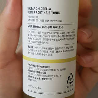 달리프 클로렐라 베러 루트 헤어토닉 100ml — 4점을 준 리뷰어가 2019년 9월 올린 사용 사진
