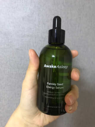 어웨이크어슬립 AwakeAsleep 파슬리씨드 에너지 세럼 — 5점을 준 리뷰어가 2019년 4월 올린 사용 사진