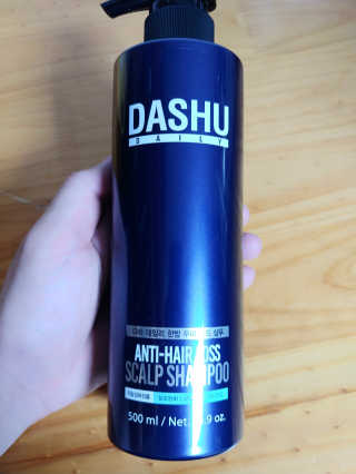 다슈코리아 다슈 데일리 단백질 한방 두피 골드 샴푸 500ml — 3점을 준 리뷰어가 2019년 11월 올린 사용 사진