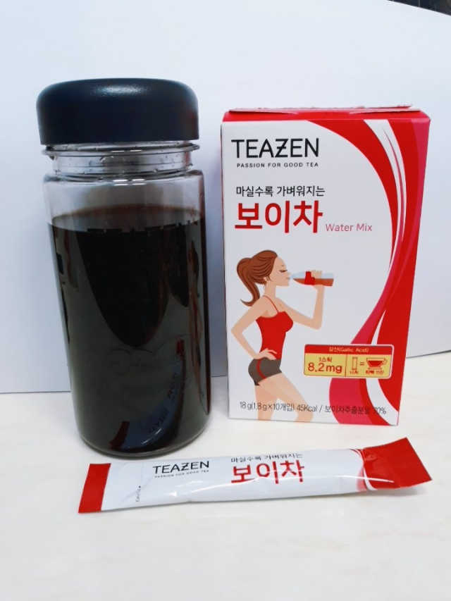 티젠 보이차 + 마이보틀 세트 리뷰 사진