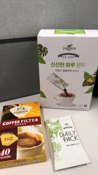 (주)쟈뎅 [쟈뎅] 클래스 신선한 하루 원두+여과지 SET — 4.5점을 준 리뷰어가 2019년 3월 올린 사용 사진
