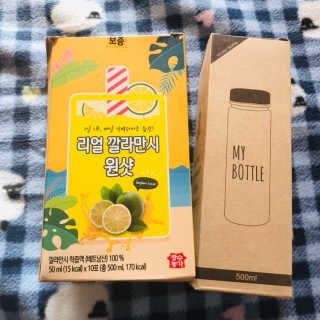 장수농가 리얼깔라만시 원샷 50ml 10팩+보틀 — 4.5점을 준 리뷰어가 2019년 5월 올린 사용 사진