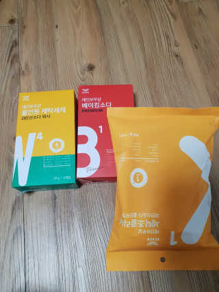 레인보우샵 올인원세탁세제,베이킹소다 스틱포6개입+세탁조클리너 — 4.33점을 준 리뷰어가 2018년 4월 올린 사용 사진