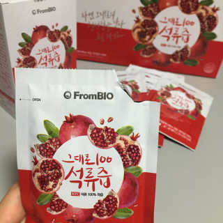 프롬바이오 오직 석류만 [그대로100 석류즙] 하루 1포로 건강하게 — 4.5점을 준 리뷰어가 2019년 10월 올린 사용 사진