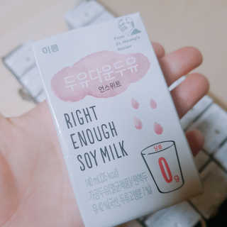 이롬 두유다운두유 4종 — 4점을 준 리뷰어가 2019년 8월 올린 사용 사진