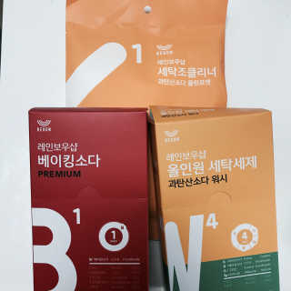 레인보우샵 올인원세탁세제,베이킹소다 스틱포6개입+세탁조클리너 — 3.67점을 준 리뷰어가 2018년 3월 올린 사용 사진