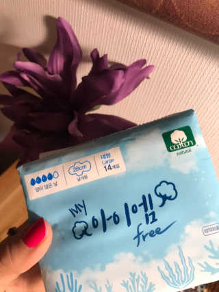 보타메디 마이아이엠 생리대 — 5점을 준 리뷰어가 2018년 11월 올린 사용 사진
