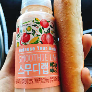풀무원 스무디랩 피치&비타 — 3.83점을 준 리뷰어가 2017년 11월 올린 사용 사진