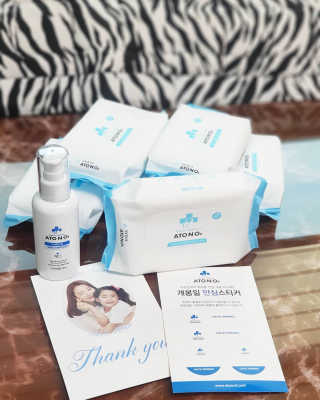 아토앤오투 휴대용 바른 손소독제 + 손입티슈 6세트 — 5점을 준 리뷰어가 2020년 2월 올린 사용 사진