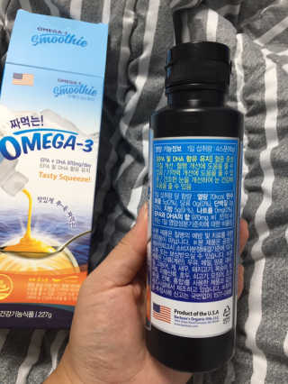오메가-3스무디 [오메가스무디] 짜먹는 오메가3 DHA 임산부 어린이 — 4점을 준 리뷰어가 2019년 5월 올린 사용 사진