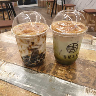 [춘지본가 강남점] 버블밀크티1 + 버블없는 음료1 — 5점을 준 리뷰어가 2019년 12월 올린 사용 사진