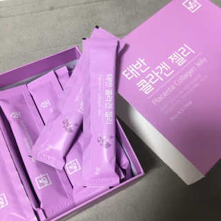 네츄럴굿띵스 태반 콜라겐 젤리 15포 — 5점을 준 리뷰어가 2018년 11월 올린 사용 사진