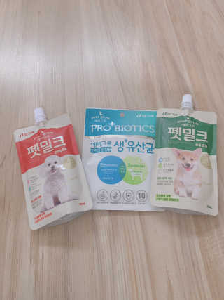 [빙그레] 에버그로 생유산균 1봉（10포입）+펫밀크2팩 — 5점을 준 리뷰어가 2019년 5월 올린 사용 사진