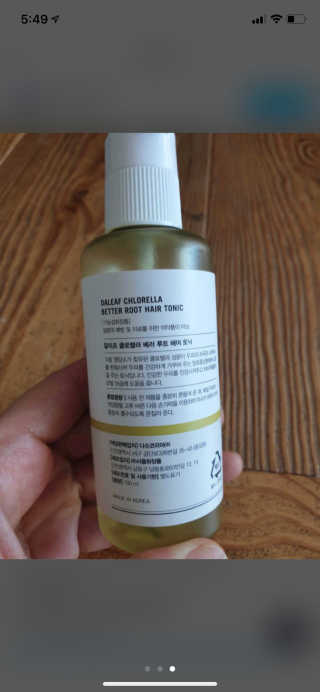 달리프 클로렐라 베러 루트 헤어토닉 100ml — 4점을 준 리뷰어가 2020년 1월 올린 사용 사진
