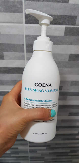 코에나샴푸 500ml — 4.5점을 준 리뷰어가 2019년 7월 올린 사용 사진